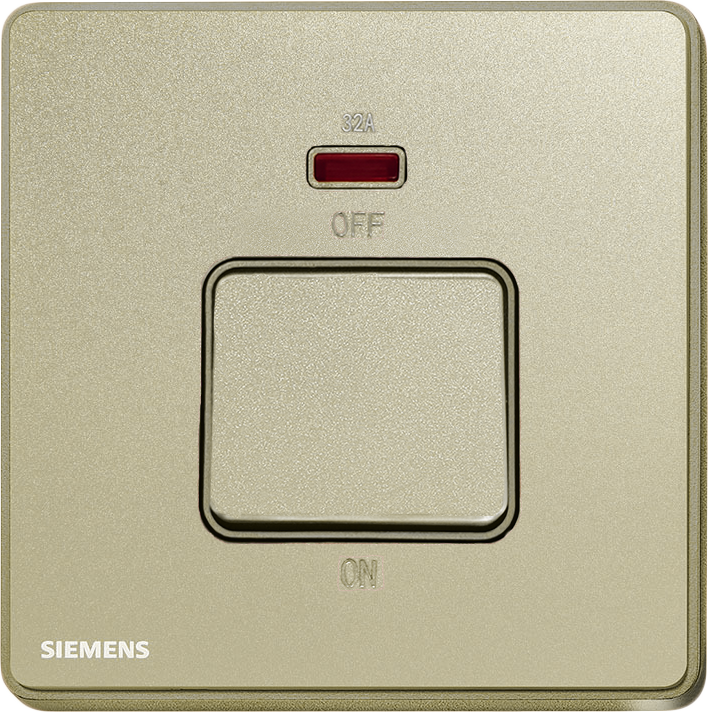 DELTA®arina - 32A 1 Gang Double Pole Switch (with Neon Indicator)