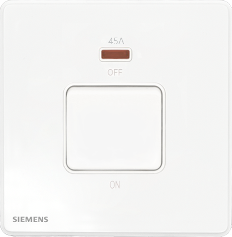 DELTA®arina - 45A 1 Gang Double Pole Switch (with Neon Indicator)