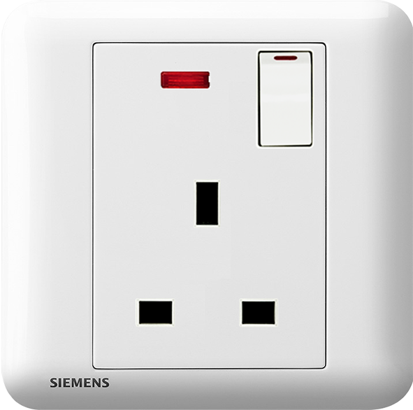 DELTA®seata - 13A 1 Gang SP Switched Socket with Neon Indicator