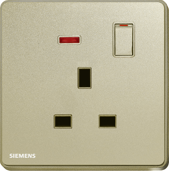DELTA®arina - 13A 1 Gang SP Switched Socket with Neon Indicator