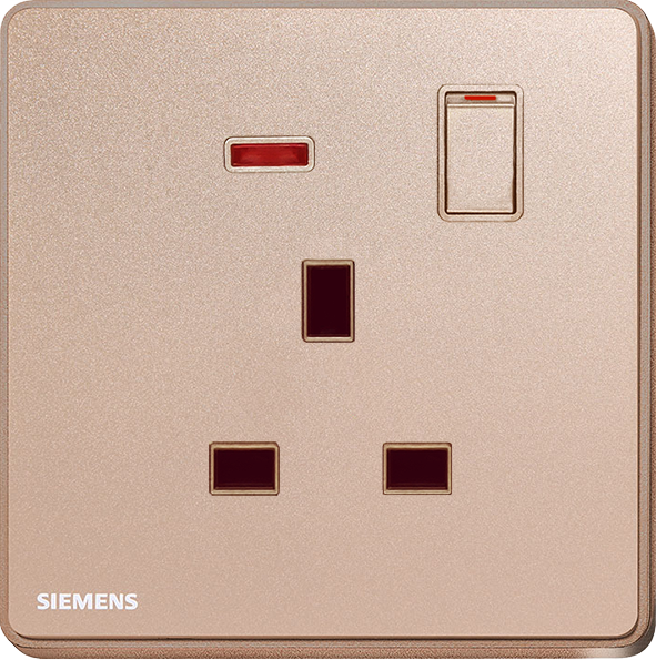 DELTA®arina - 13A 1 Gang SP Switched Socket with Neon Indicator