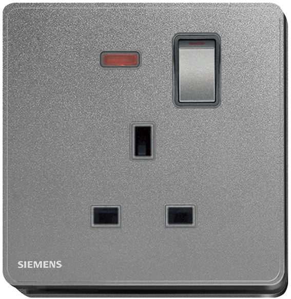 DELTA®arina - 13A 1 Gang SP Switched Socket with Neon Indicator