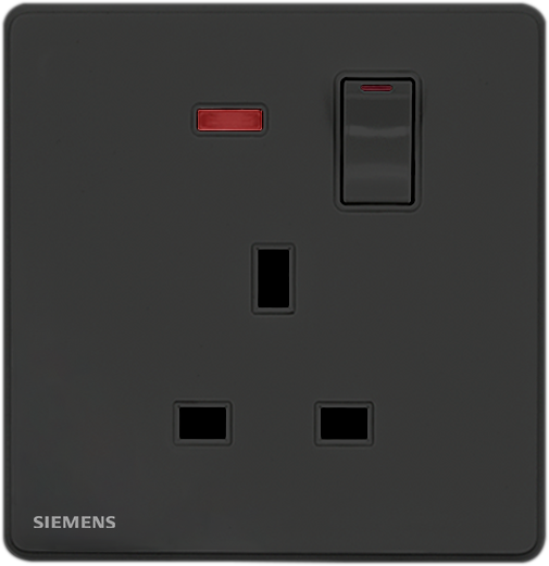 DELTA®arina - 13A 1 Gang SP Switched Socket with Neon Indicator