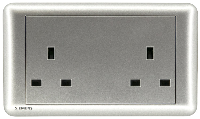 DELTA®seata - 13A Twin Gang Unswitched Socket