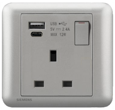 DELTA® seata, siemens, socket, USB + Type C