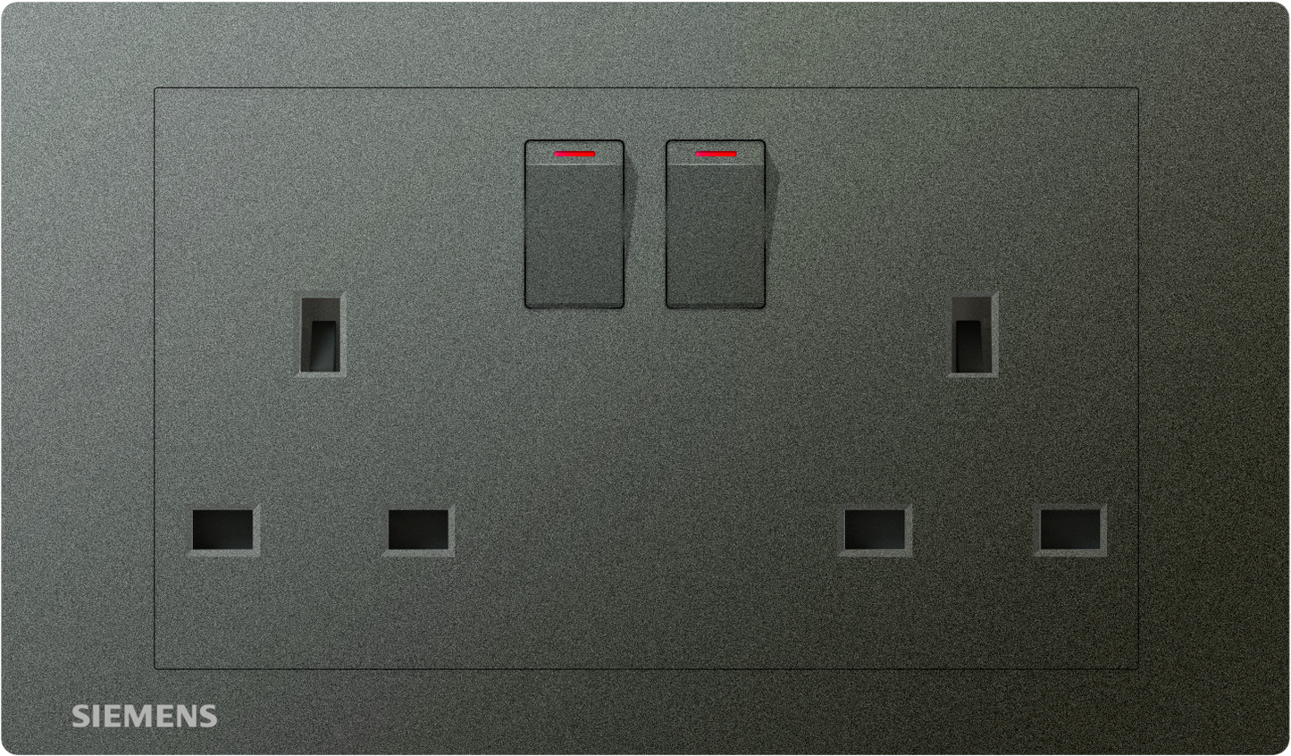 DELTA®relfa - 13A Twin Gang Switched Socket with Indicator