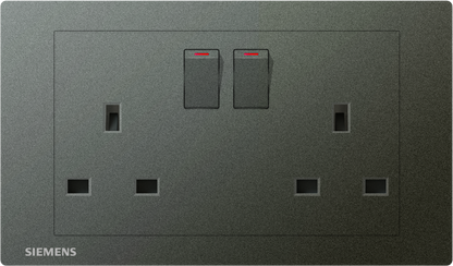 DELTA®relfa - 13A Twin Gang Switched Socket with Indicator