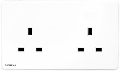 DELTA®arina - 13A Twin Gang Unswitched Socket