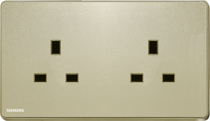 DELTA®arina - 13A Twin Gang Unswitched Socket