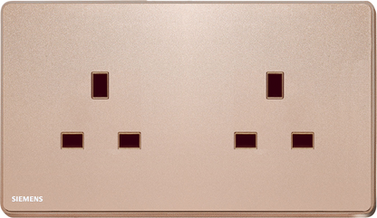 DELTA®arina - 13A Twin Gang Unswitched Socket