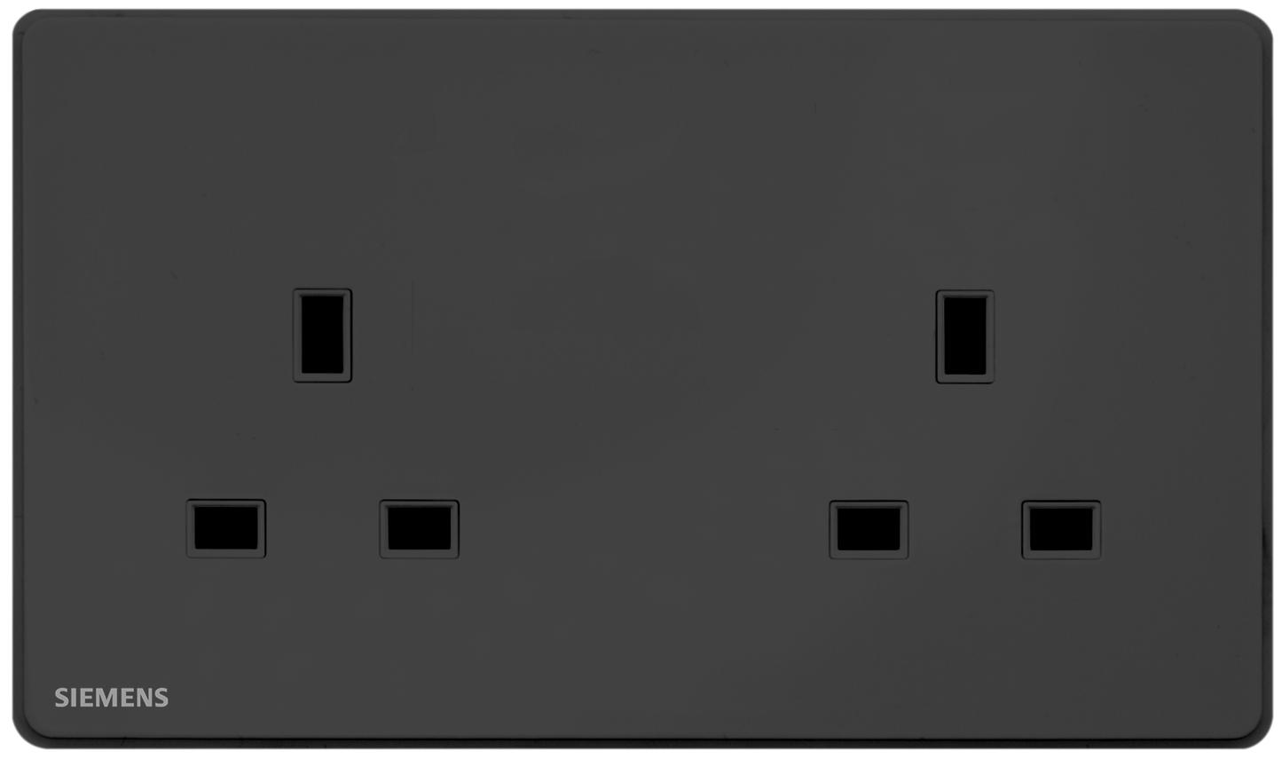 DELTA®arina - 13A Twin Gang Unswitched Socket