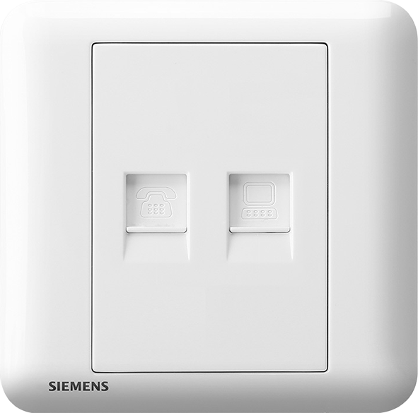 DELTA®seata - RJ11電話插座 + RJ45 CAT5e電腦插座