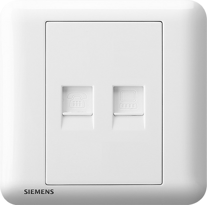 DELTA®seata - RJ11電話插座 + RJ45 CAT5e電腦插座