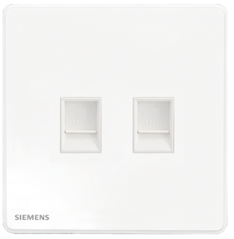 DELTA®arina - 2 Gang RJ45 CAT6 UTP Socket