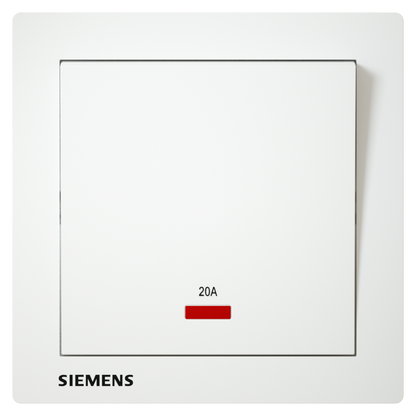 DELTA®relfa, siemens, 20A, Double Pole Switch, neon indicator 