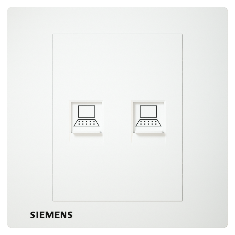 DELTA® relfa, siemens, 2 gang rj45, socket