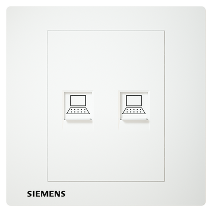 DELTA® relfa, siemens, 2 gang rj45, socket