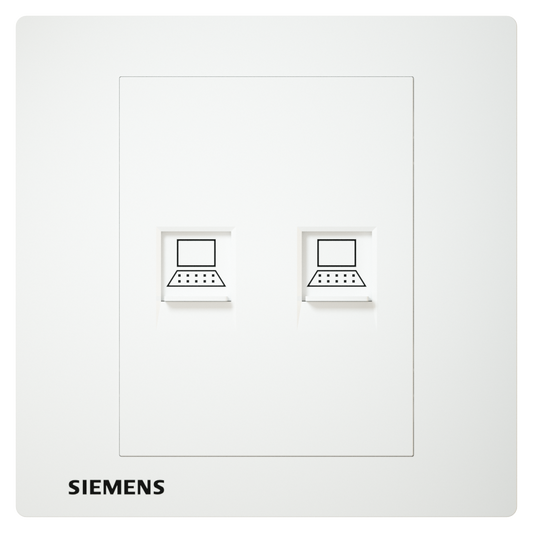 DELTA® relfa, siemens, 2 gang rj45, socket