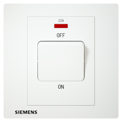 DELTA®relfa, siemens, 32A,  Double Pole Switch, neon indicator