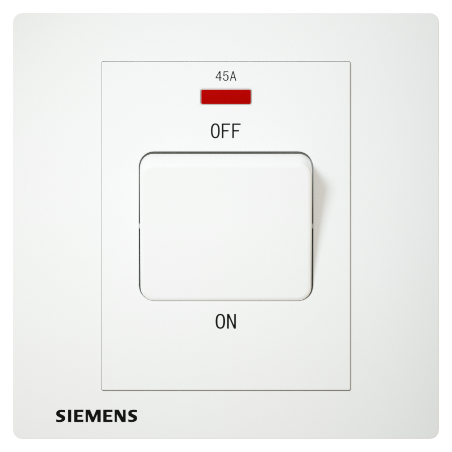 DELTA® relfa, siemens, 45A, Double Pole switch, neon indicator