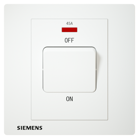 DELTA® relfa, siemens, 45A, Double Pole switch, neon indicator